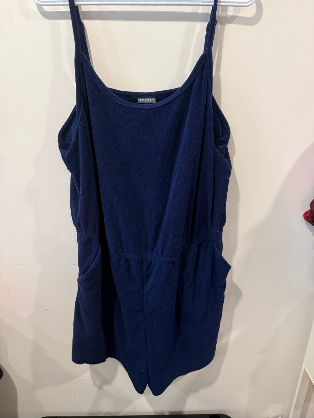 torrid Navy Spaghetti-Strap Romper with Pockets